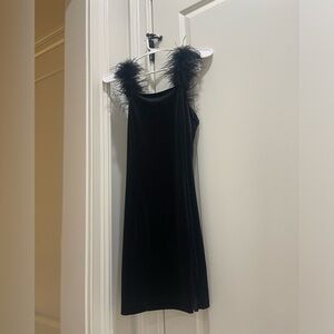 Gianni Bini black velvet dress.